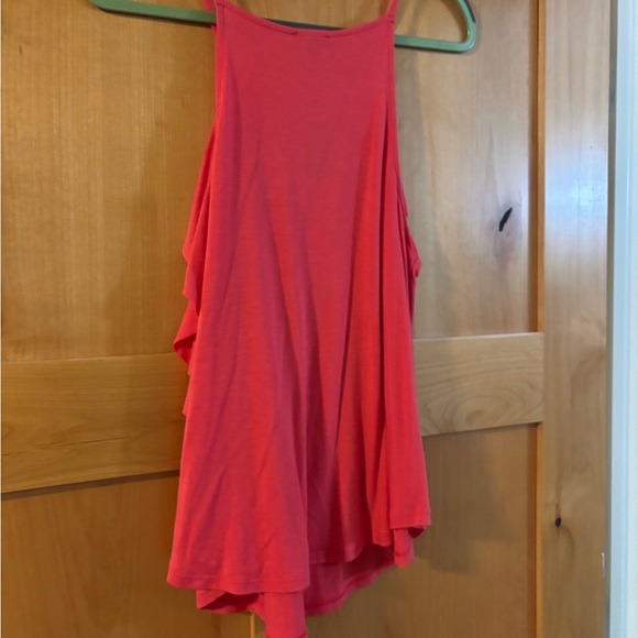 Express Vibrant Red Ruffle Top - Picture 2 of 3